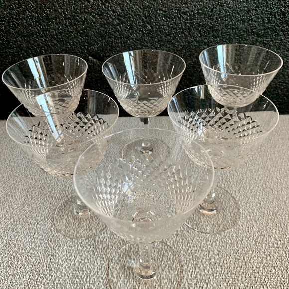 Mid-Century Modern Crystal Stemware Barware Sherry Cocktail - Set of 6 - Picture 2 of 5